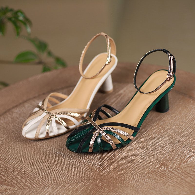 Von Elsen™| Kimberly offene Zehen-Sandalen mit Stiletto-Absatz