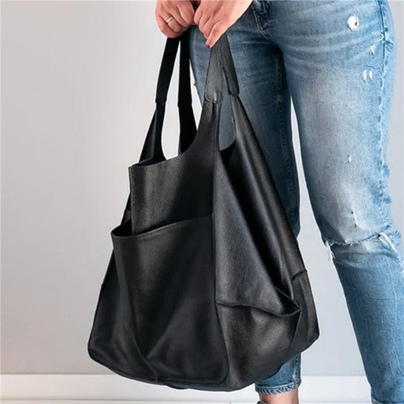Von Elsen™| Muller Tasche aus Leder in Übergröße
