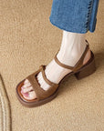 Von Elsen™| Keshara Sandalen mit offener Spitze und Absatz