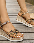 Von Elsen™| Solene Leoparden-Plateausandalen