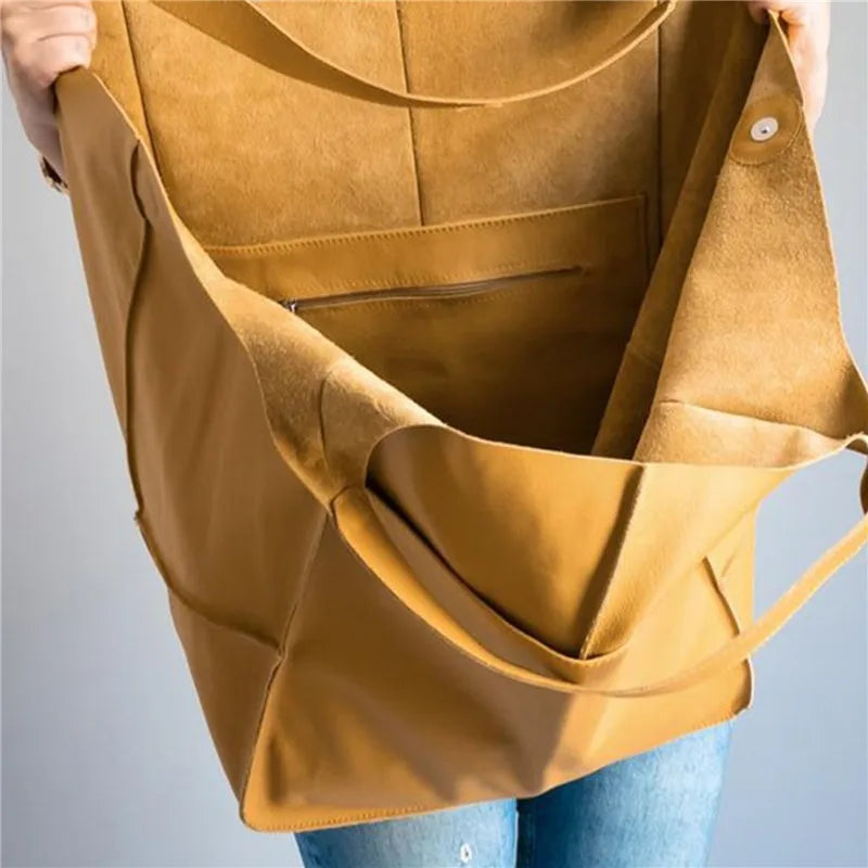 Von Elsen™| Muller Tasche aus Leder in Übergröße